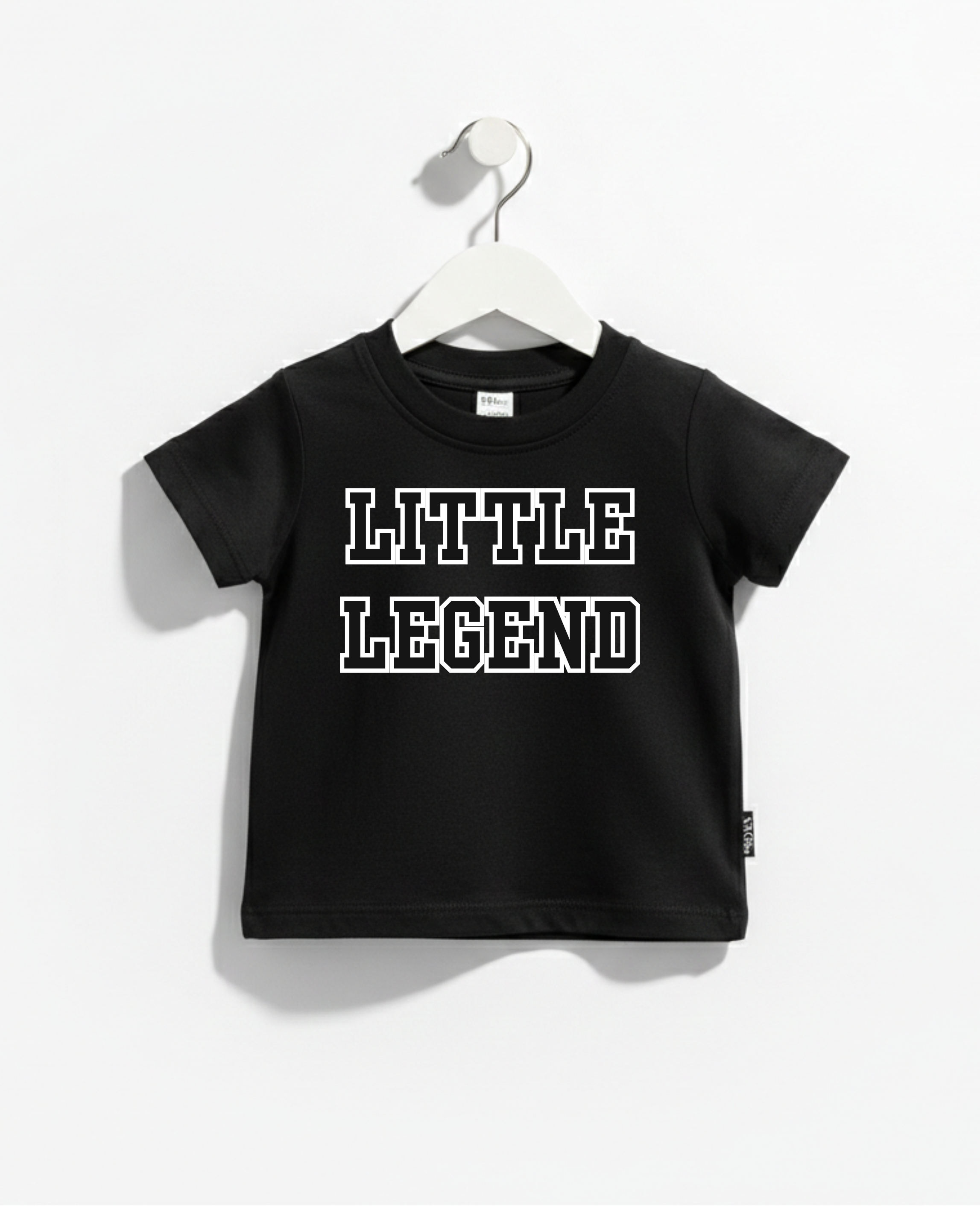 Little Legend varsity style graphic tee for kids