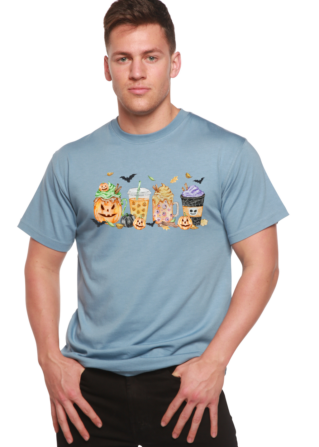 Happy Halloween Men's Bamboo Viscose/Organic Cotton Short Sleeve Graphic T-Shirt