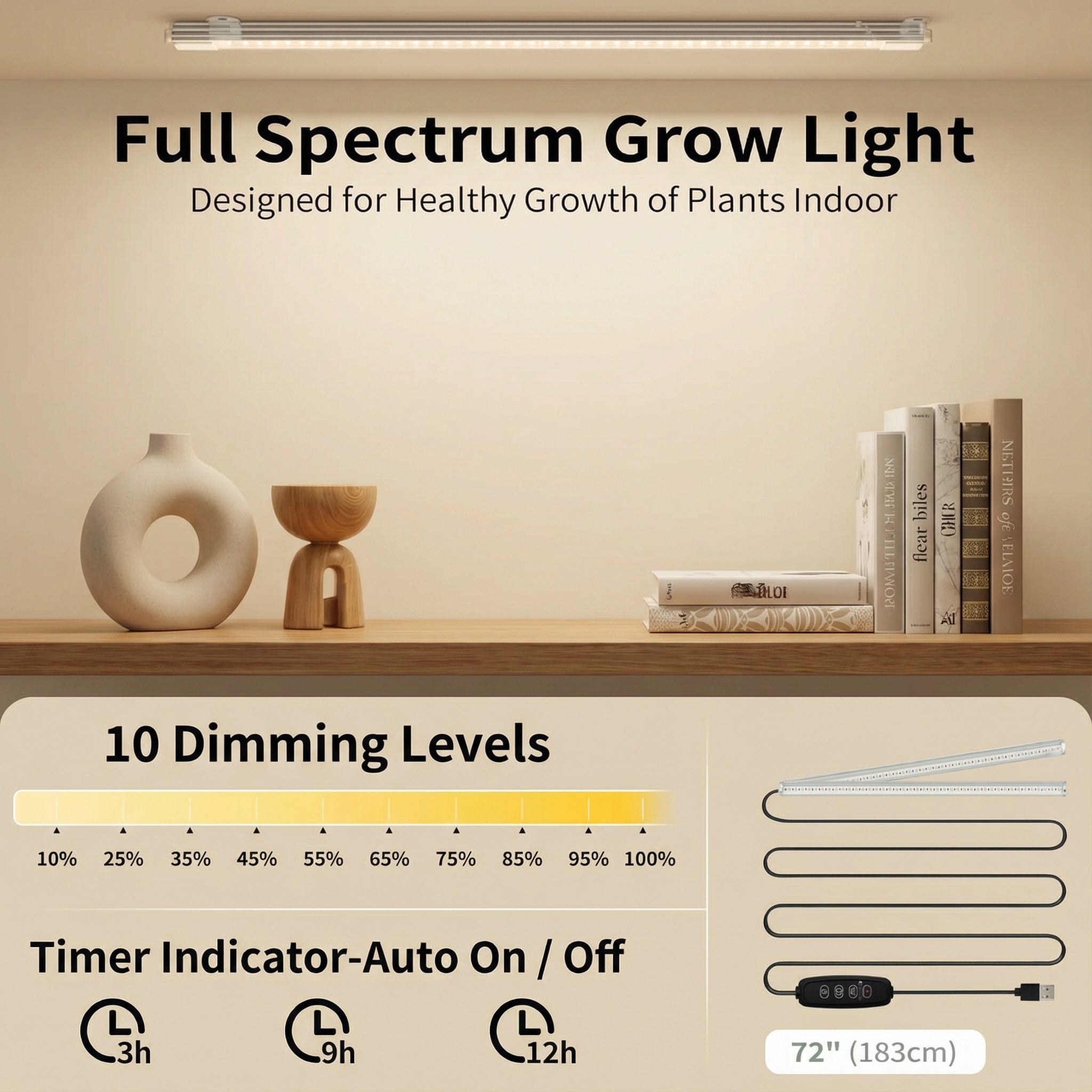 5-Tier Industrial Metal Display Shelf with LED Lighting
