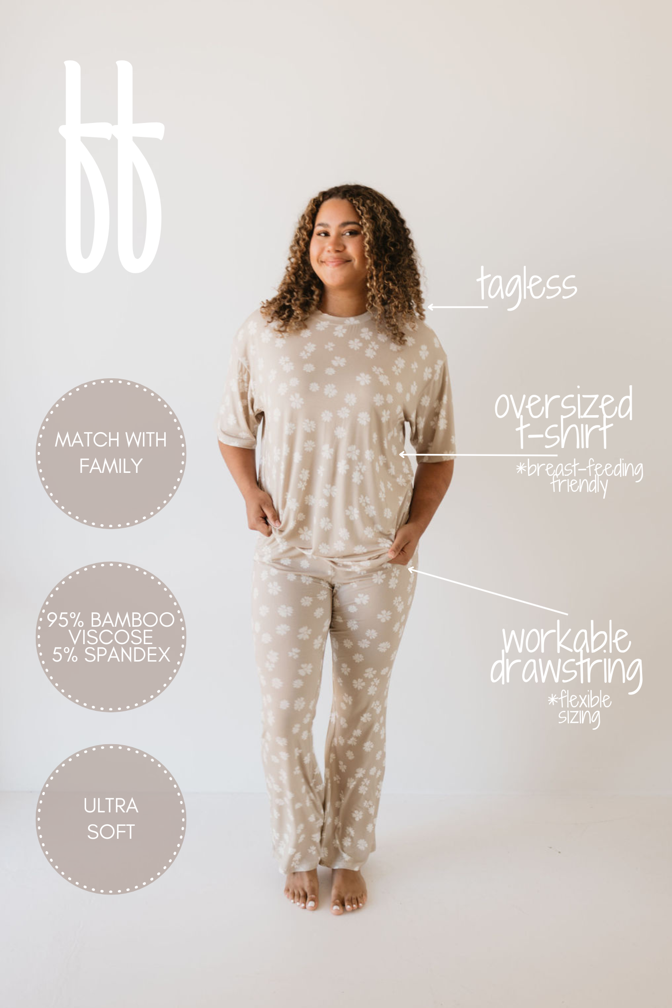 Short Sleeve Women's Bamboo Pajamas | Lazy Daisy