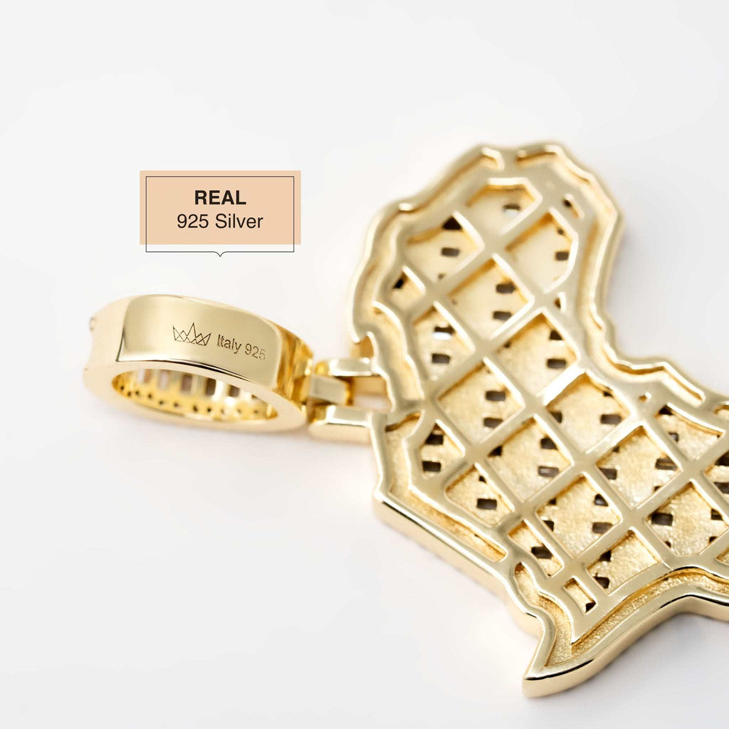 Africa Pendant 925 Sterling Silver