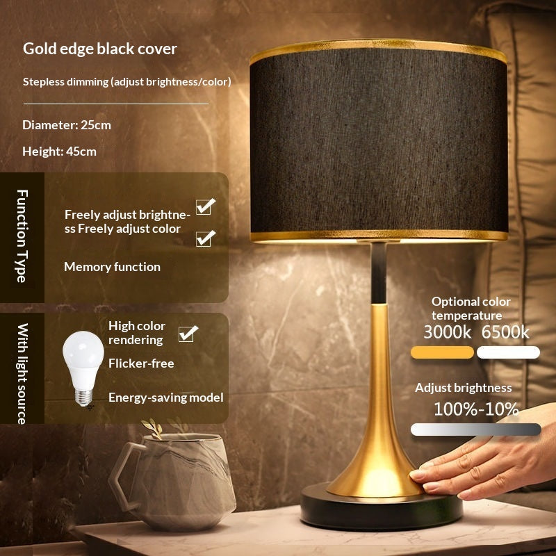 Modern Nordic LED Table Lamp with Touch Sensor Dimming