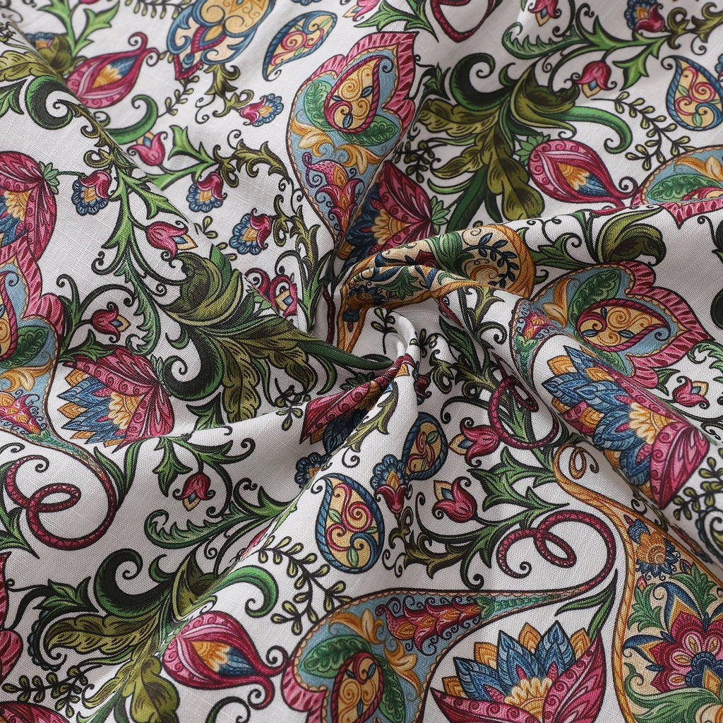 Men's Sophisticated Botanical Romance Cotton Button-Down Shirt