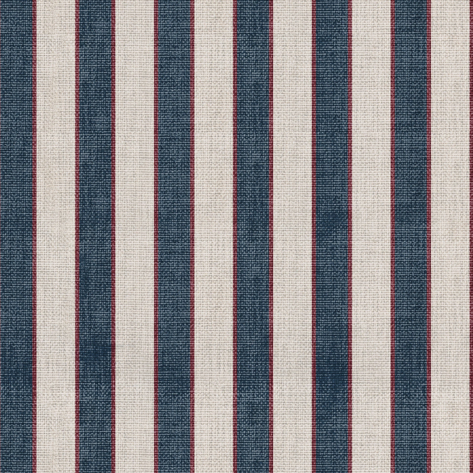Dallas Striped Removable Wallpaper in Navy and Maroon