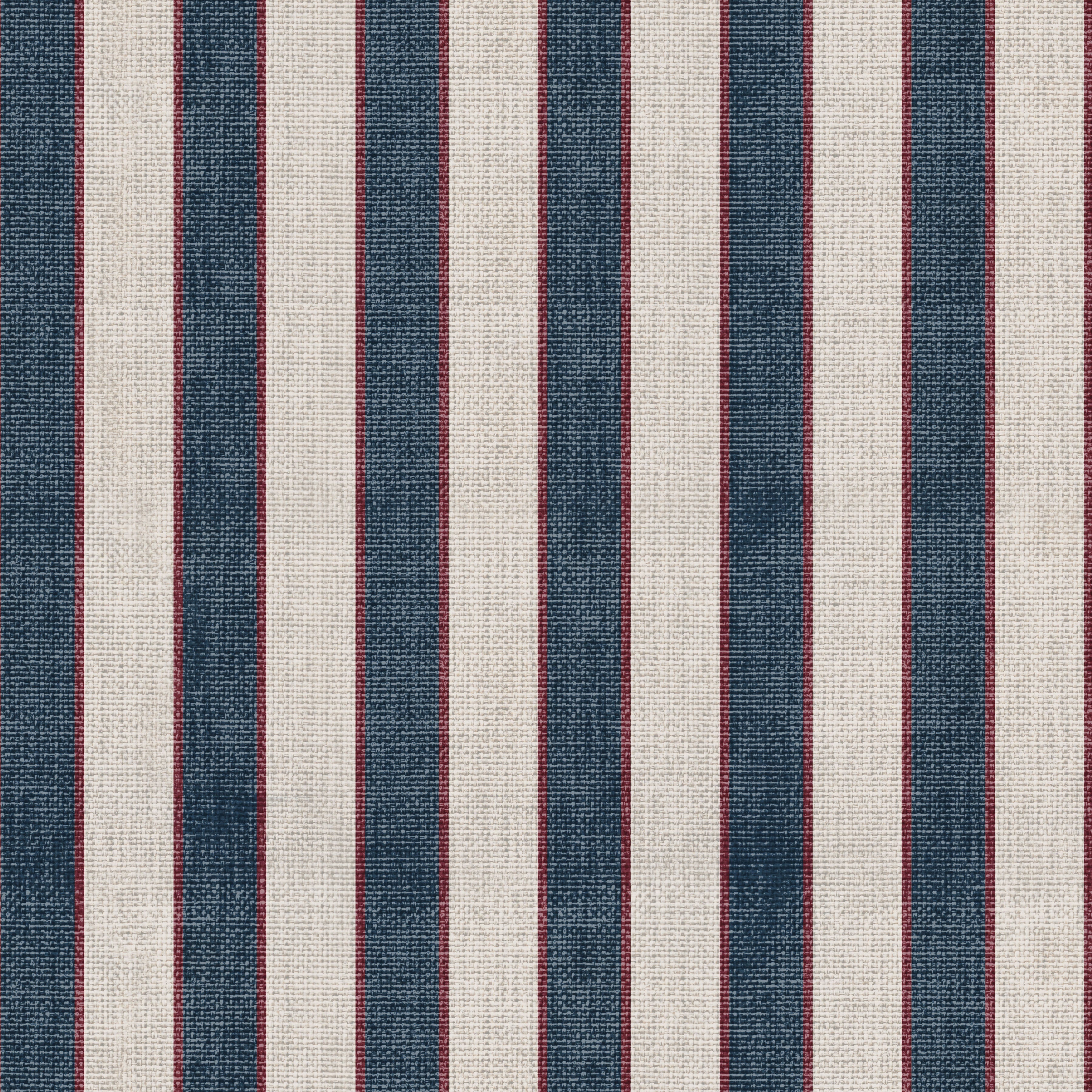 Dallas Striped Removable Wallpaper in Navy and Maroon