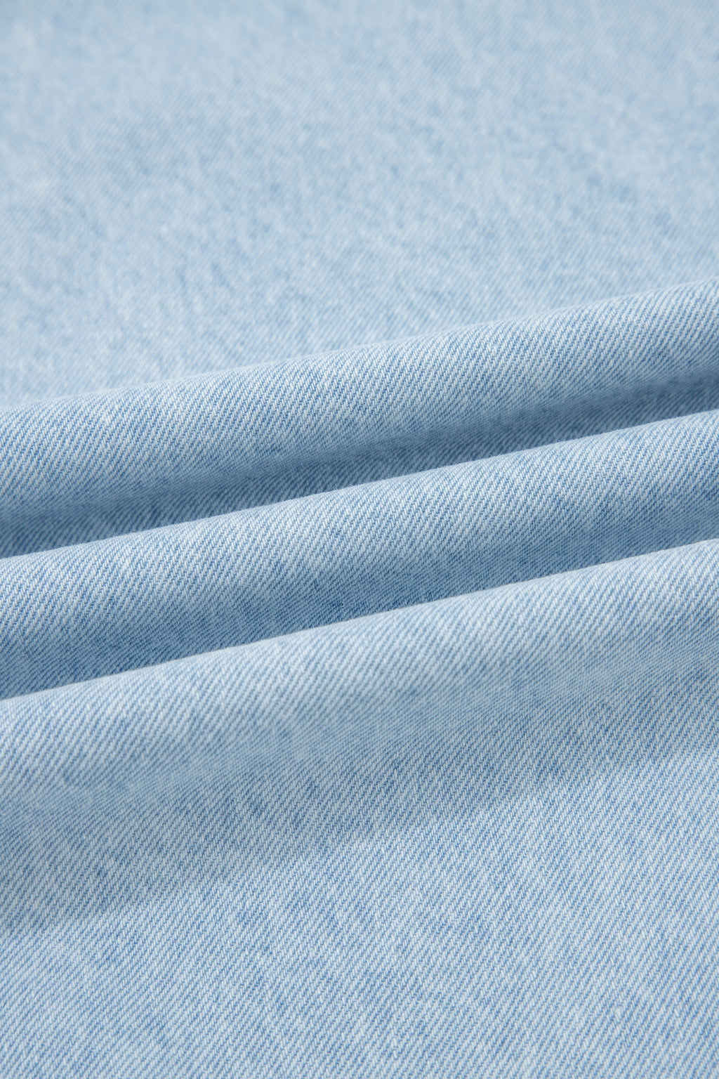 Beau Blue Studded Wide Leg Jeans with Side Slit & Frayed Hem