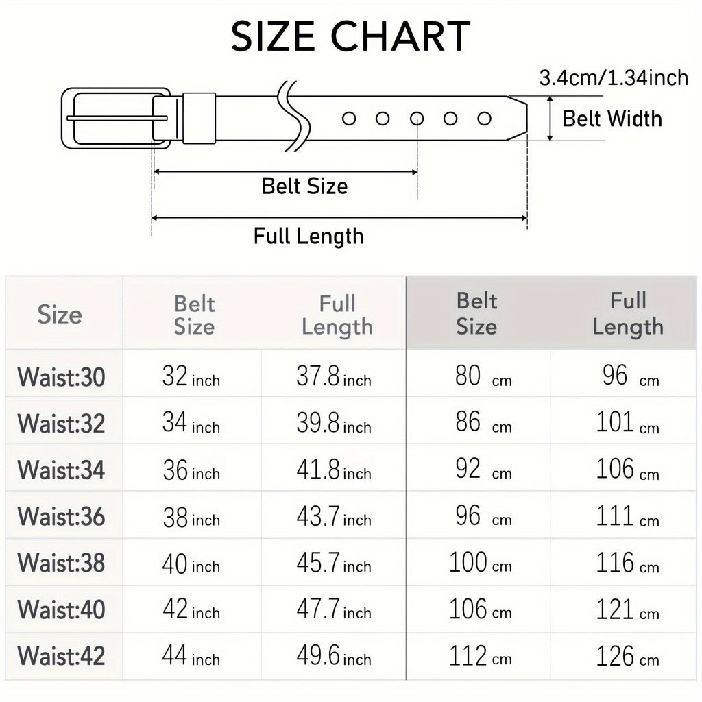 Men's Genuine Leather Cowhide Belt