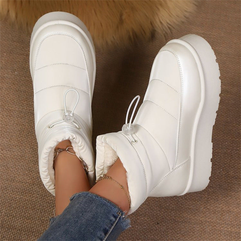 Women’s Fleece-Lined Short Winter Boots Cozy Ankle Booties - Image 4