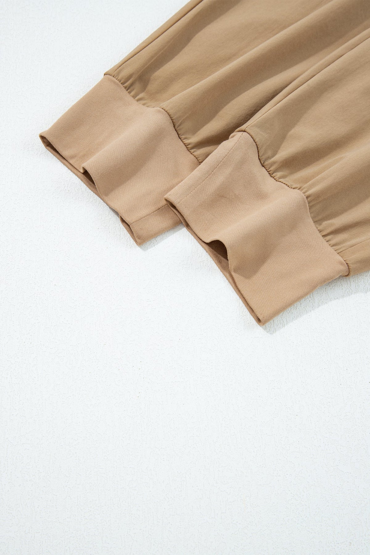 Solid Elastic High Waist Pocketed Cargo Jogger Pants