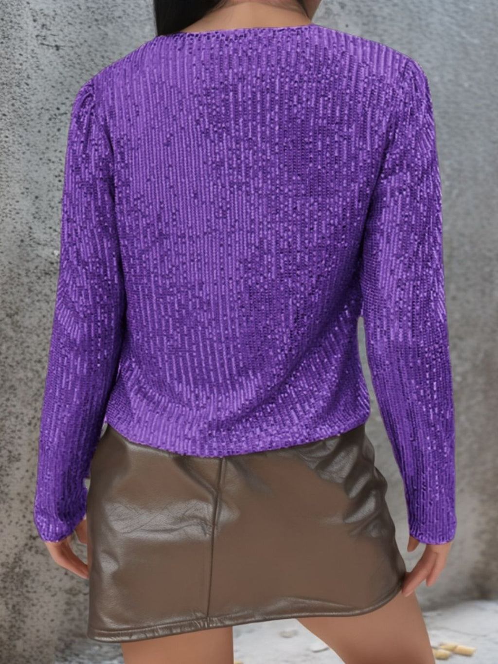 Sequin Open Front Cropped Jacket | Glamorous Party Style