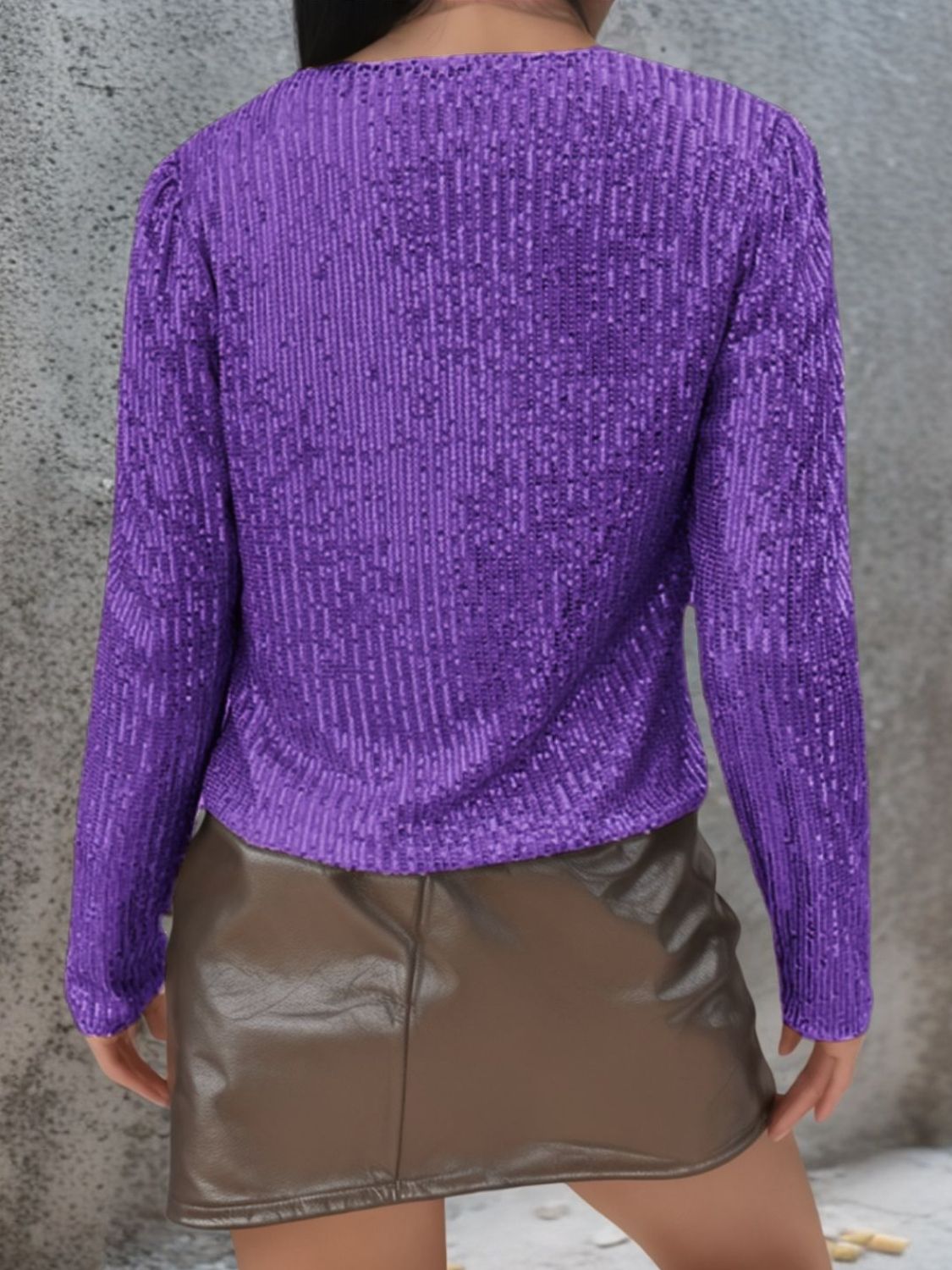 Sequin Open Front Cropped Jacket | Glamorous Party Style