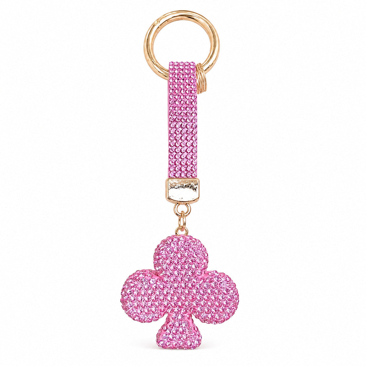 Porcelain Clay Full-diamond Plum Blossom Keychain