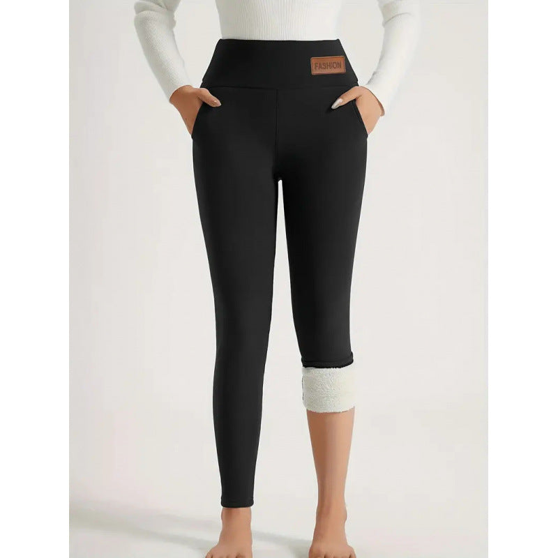 Women's High-Waist Fleece-Lined Thermal Winter Leggings - Image 5