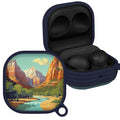 Zion National Park design protective case for Samsung Galaxy Buds Pro on a map background