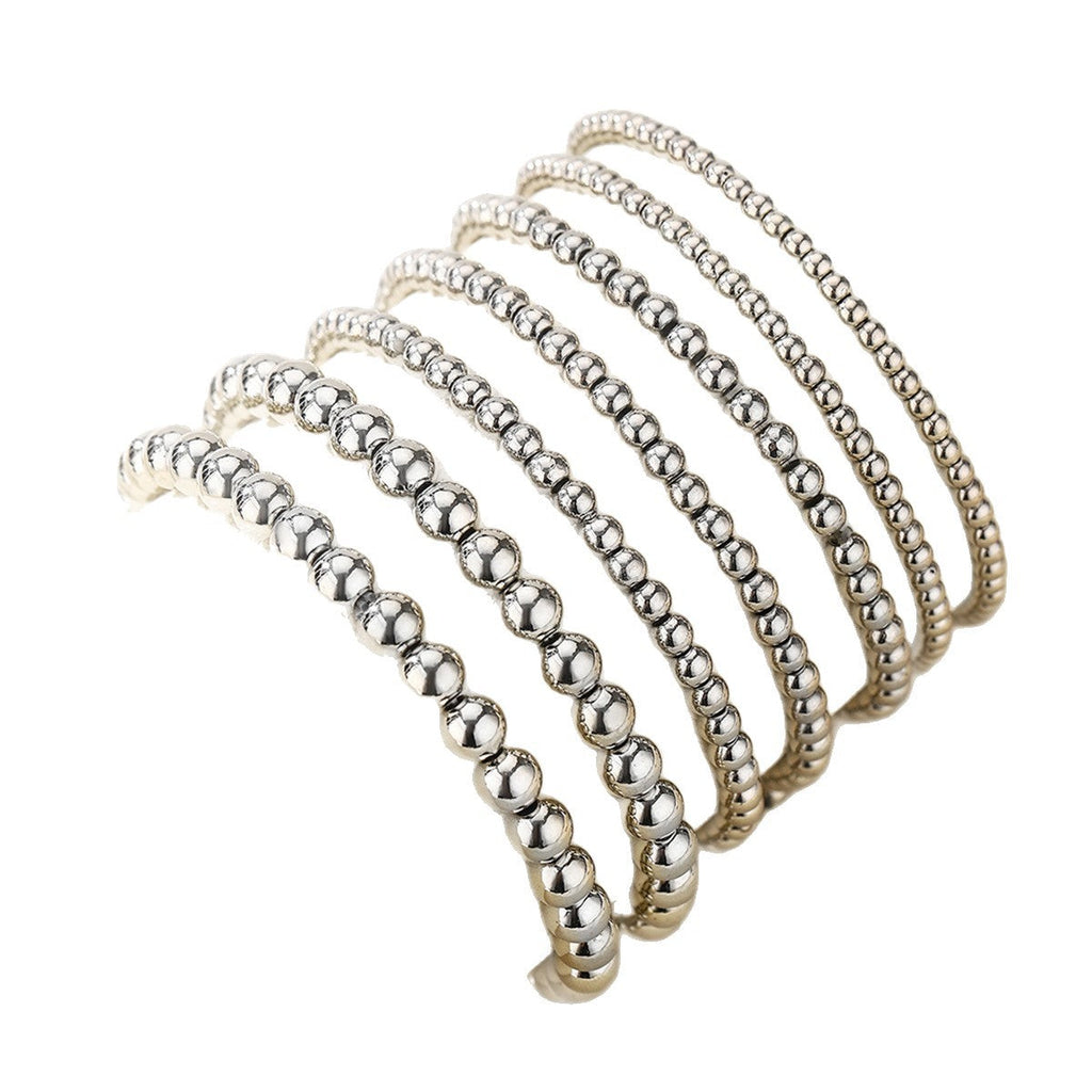 Minimalist Silver Heart Pendant Chain Bracelet for Women