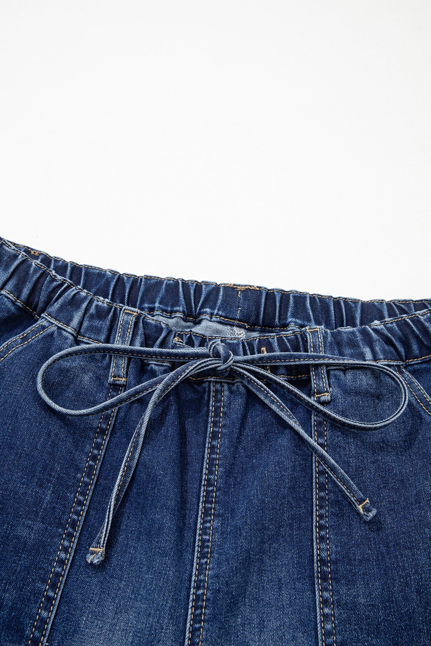 Aleah High Waisted Wide Leg Cropped Denim Pants - Pull-On Fit