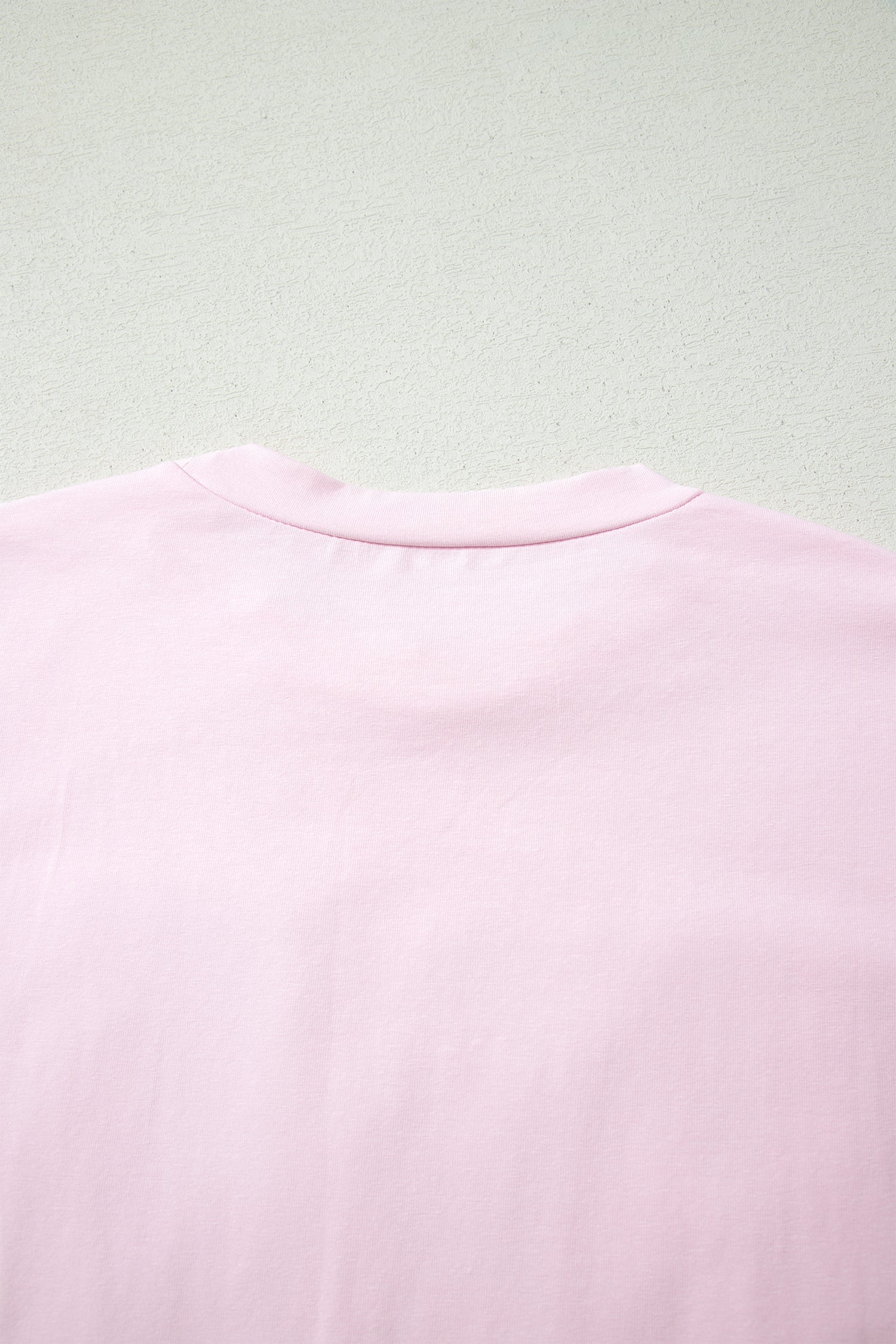 Pink PRAY Sequin Leopard Multiple Patched Graphic Tee