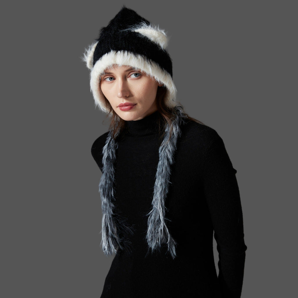 Cat Ears Mink Wool Ear-Protection Knitted Hat — Cozy Animal Ear Beanie