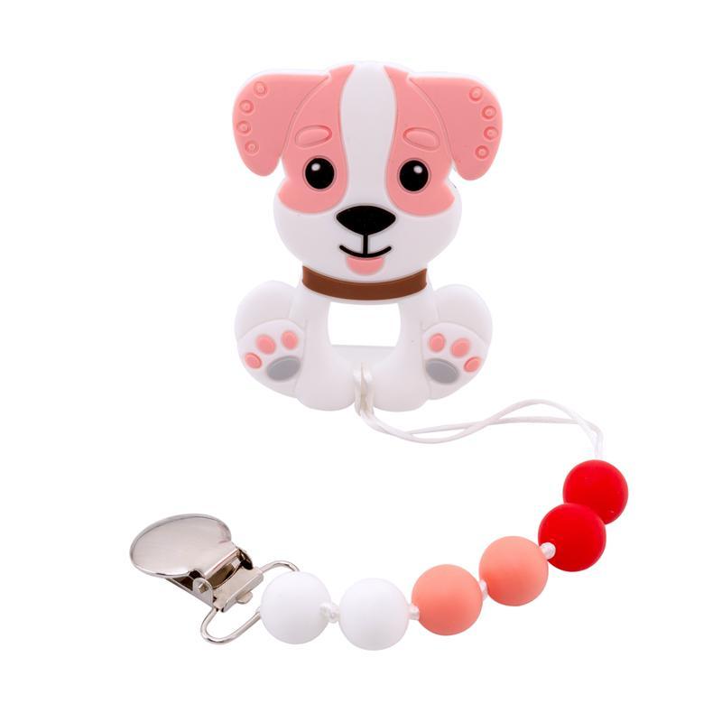 Cartoon Animal Silicone Teether Clip - BPA-Free Pacifier Accessory
