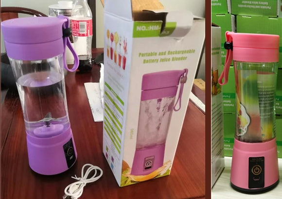 Portable USB Rechargeable 6-Blade Mini Juicer Smoothie Blender
