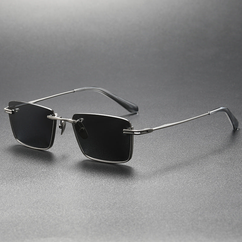 Pure Titanium Polarized Sunglasses Retro British Style Unisex
