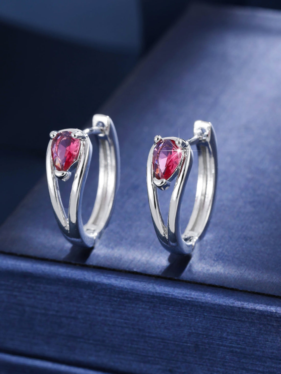 Water-Drop Double-Twist Zircon Ear Clips - Minimalist Gold & Silver