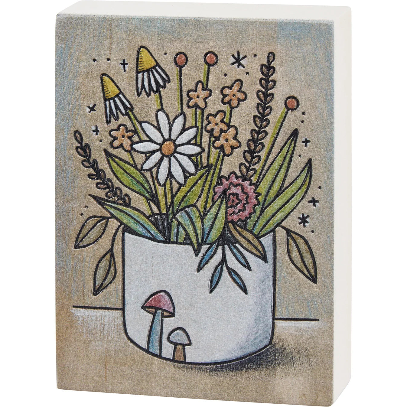 Floral Vase Block Sign