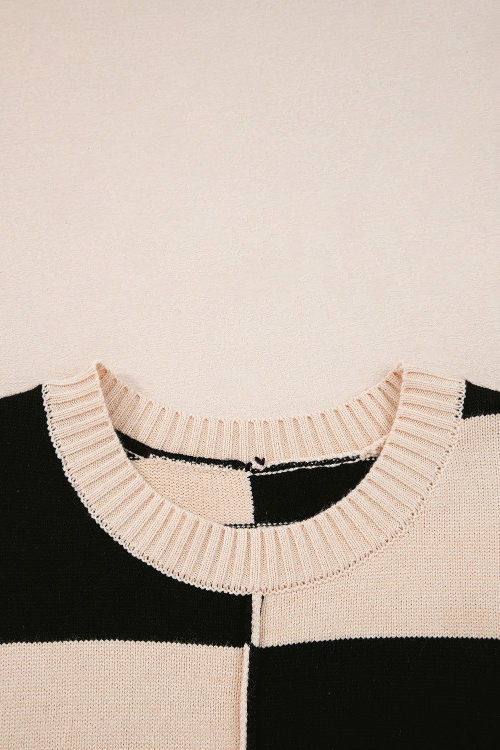Stripe Knit Colorblock Sweater Mini Dress