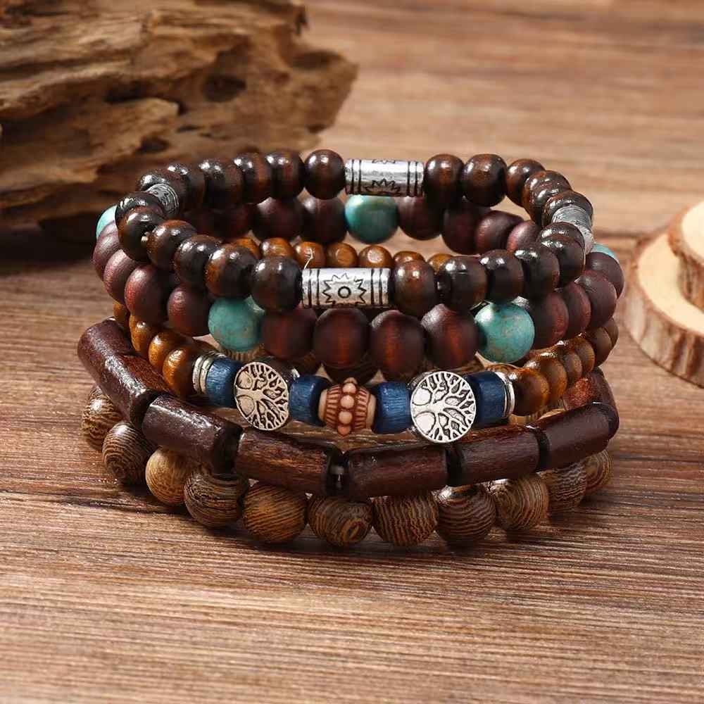 Multilayer Elastic Metal Tree Of Life Bracelet