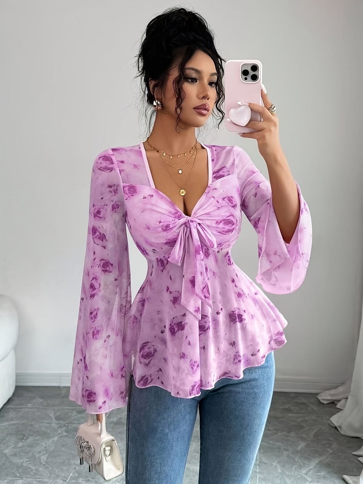 Women's Fashion Casual Printed Top
