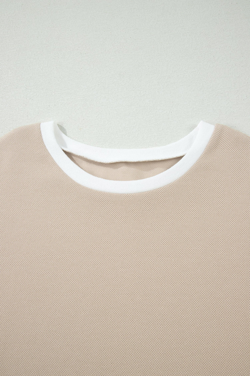 Colorblock Raw Edge Oversize Tee and Shorts Loungewear Set