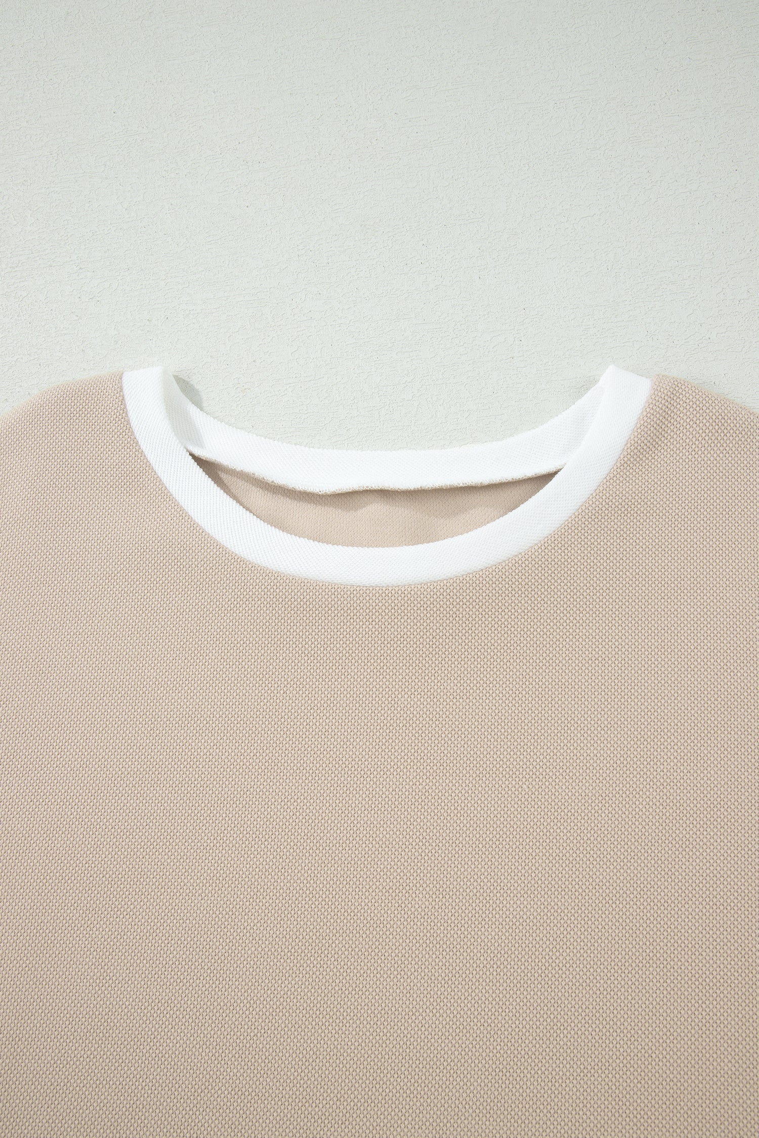 Colorblock Raw Edge Oversize Tee and Shorts Loungewear Set