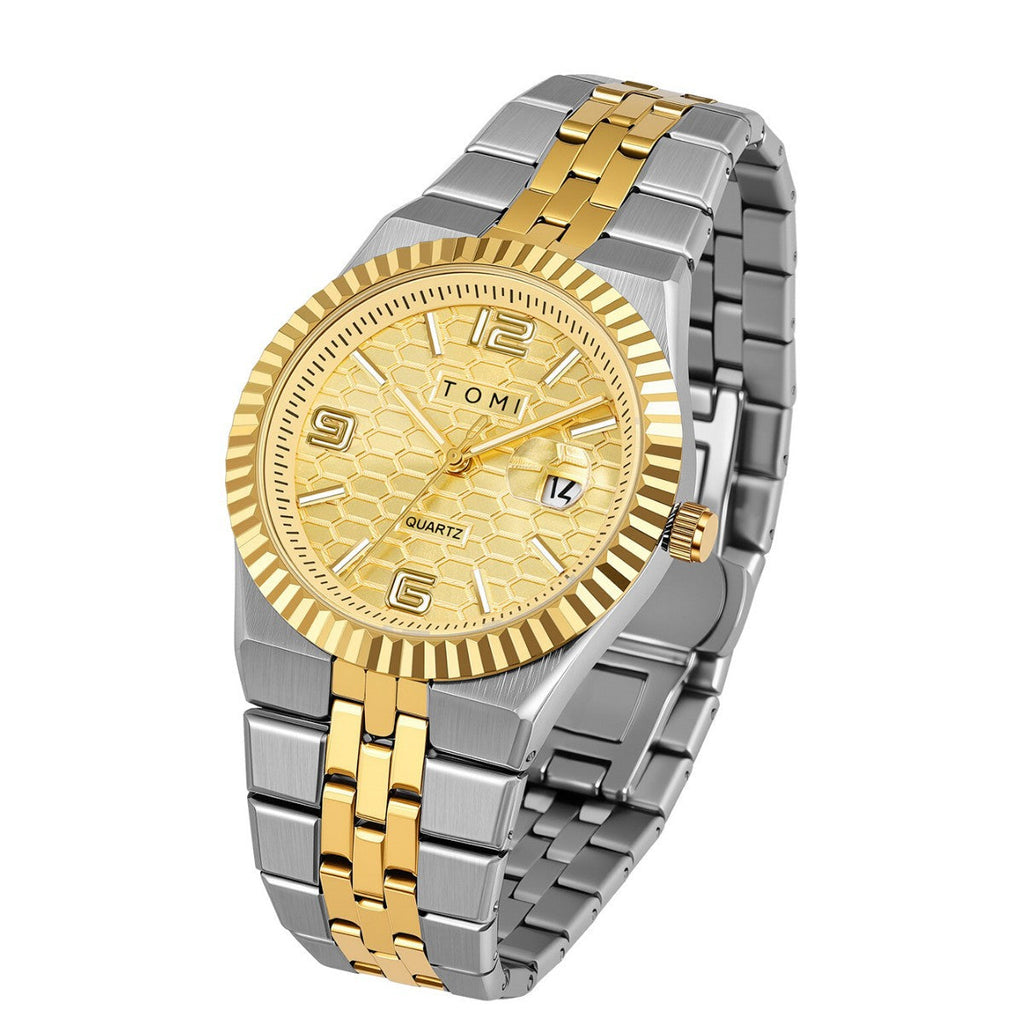 Minimalist Men's Quartz Wristwatch with Classic Silver Finish