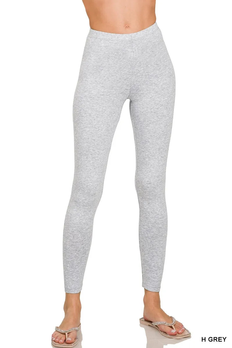 Zenana Premium Cotton Full Length Leggings