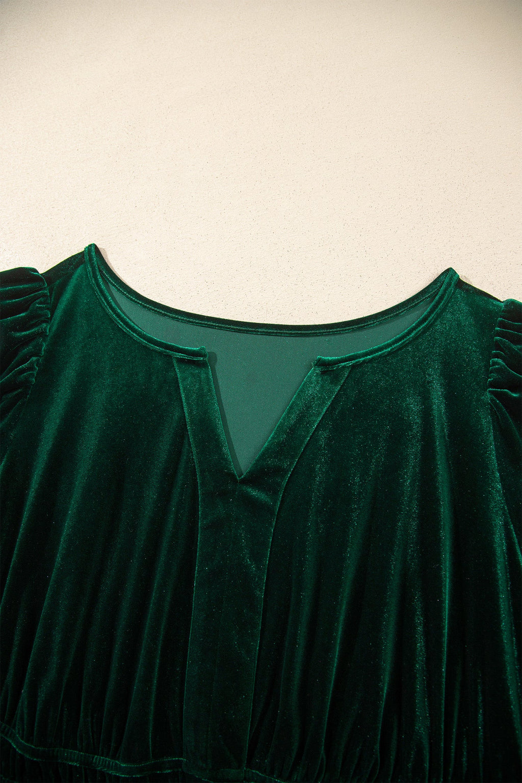 Plus Size Velvet Shirred Waist Tiered Maxi Dress