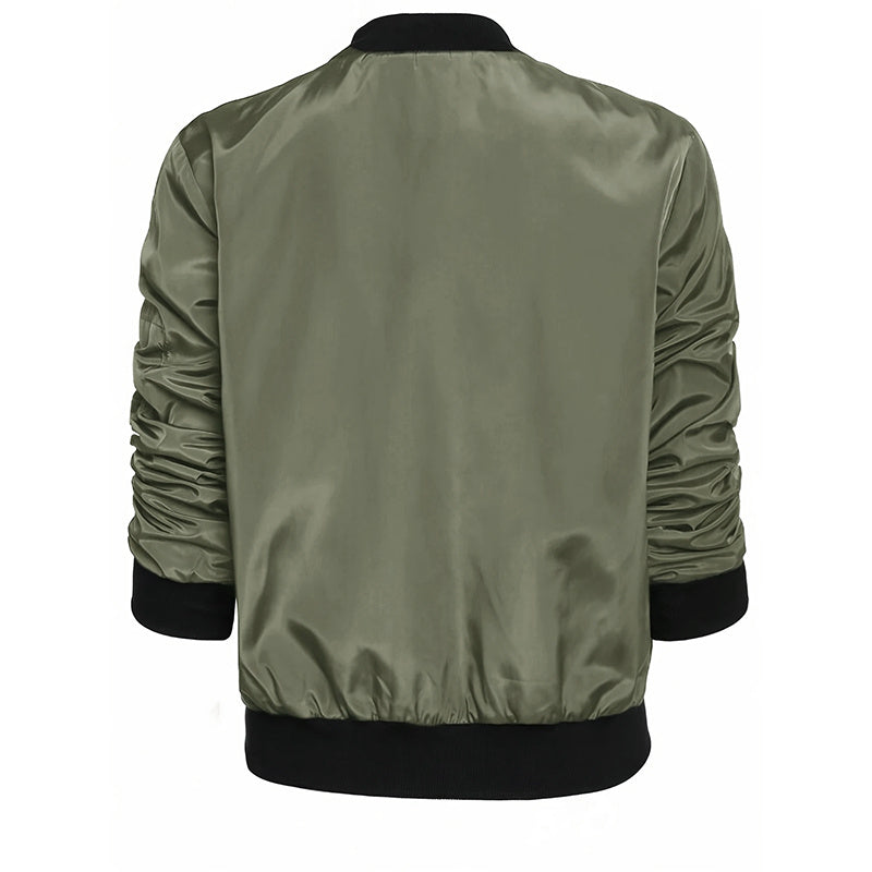 Women's Minimalist Color-Block Zip Jacket