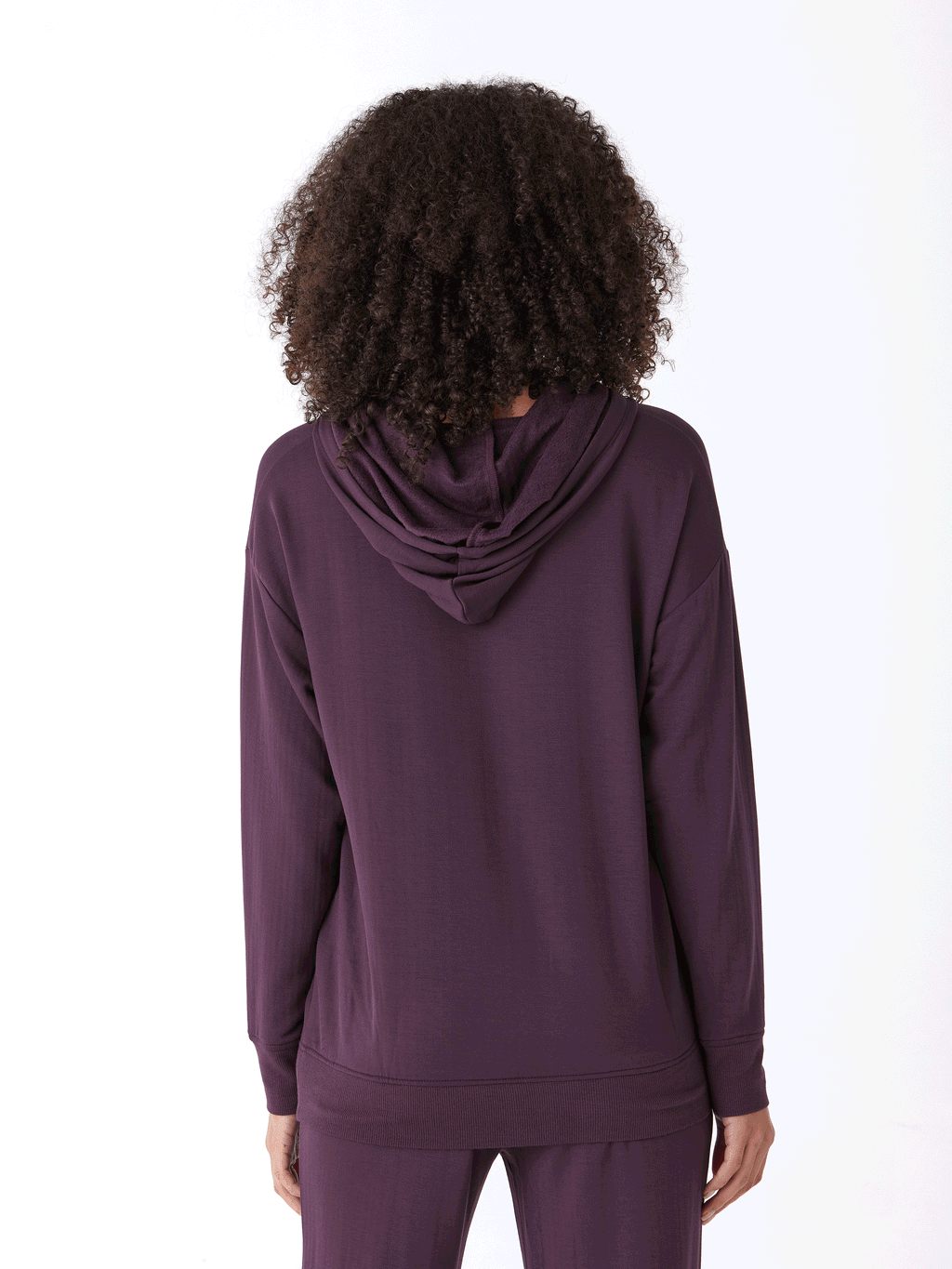 Madge Feather Fleece Pullover Hoodie with Relaxed Fit & Pockets
