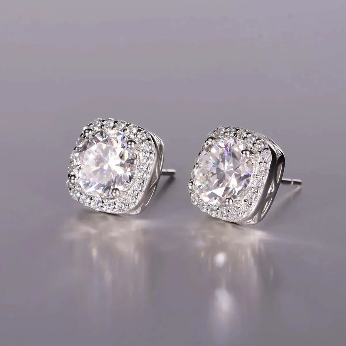 2.4 Carat Moissanite Stud Earrings