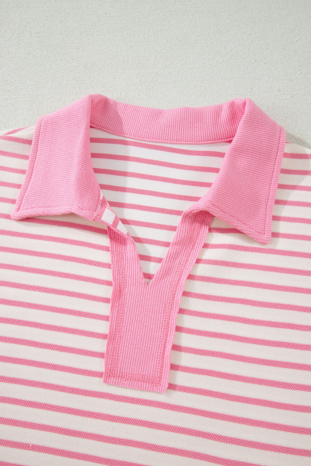 Stripe Colorblock Polo Tee and Drawstring Skort Two-Piece Set