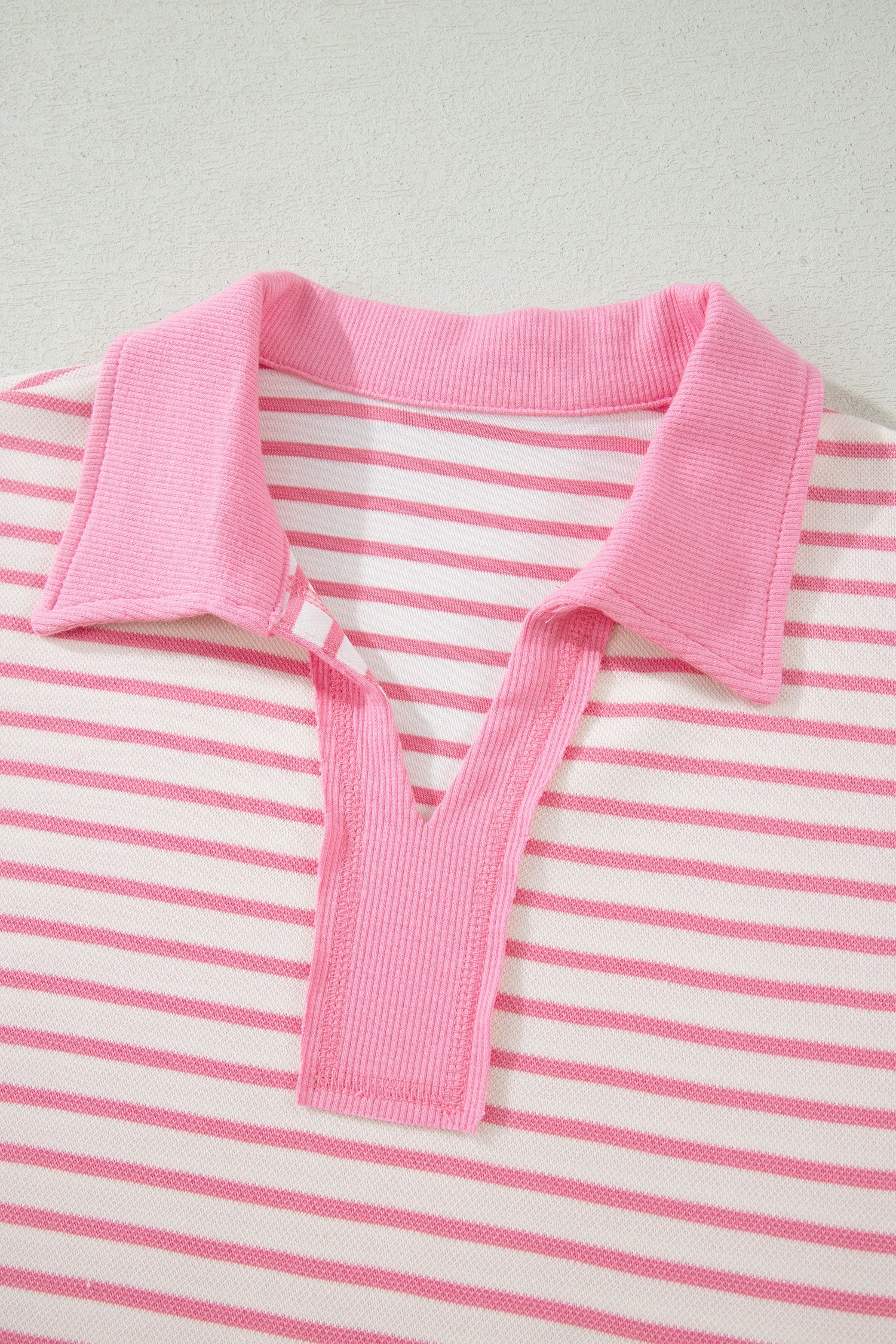 Stripe Colorblock Polo Tee and Drawstring Skort Two-Piece Set