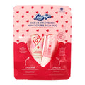 Lanolips Kiss Me Strawberry mini lip scrub and balm duo in pink and red packaging.