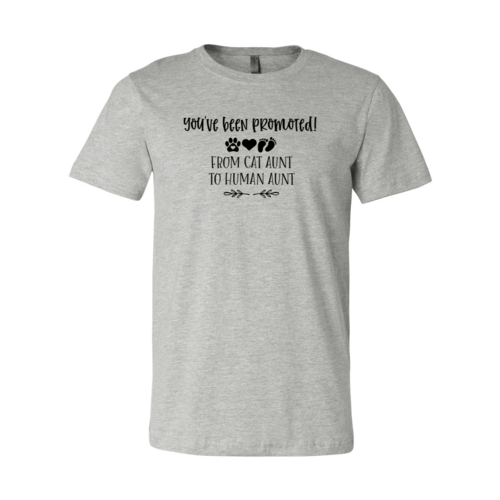You've Been Promoted Cat Aunt to Human Aunt Lavender T-Shirt - Image 4