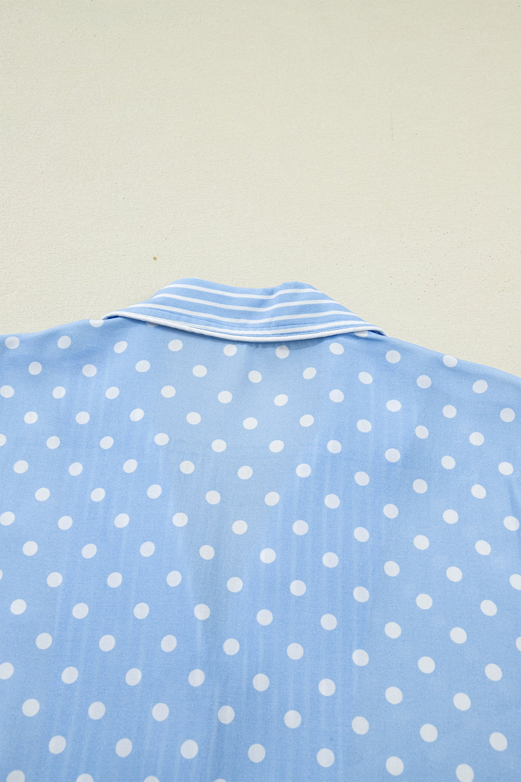 Ila Soft Short Pajama Set: Light Blue Polka Dot Cotton Loungewear