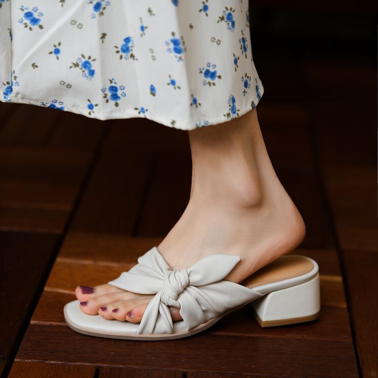 Women’s Leather Patchwork Flat Strap Sandals Casual Footwear