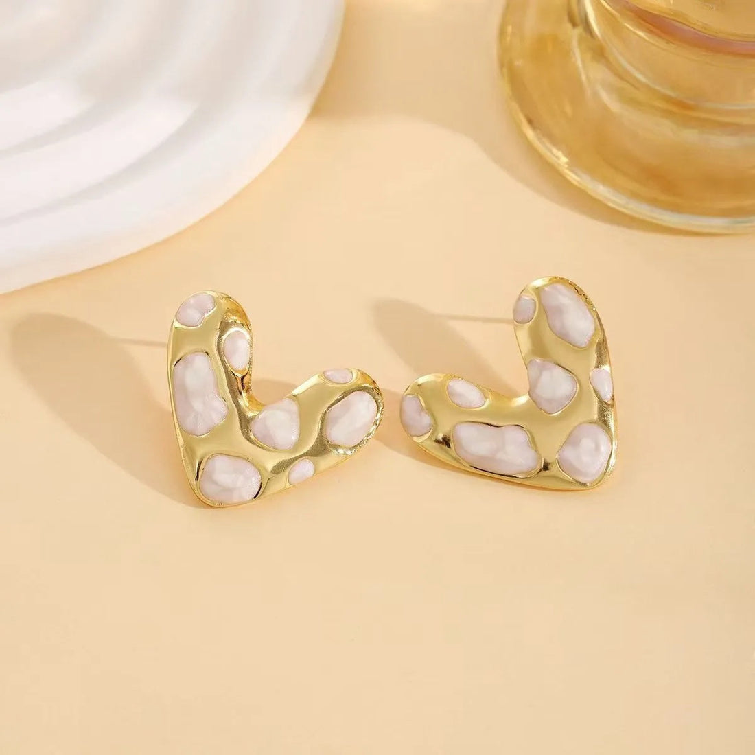 Minimalist Stainless Steel Oil-Dripping Earrings for Women
