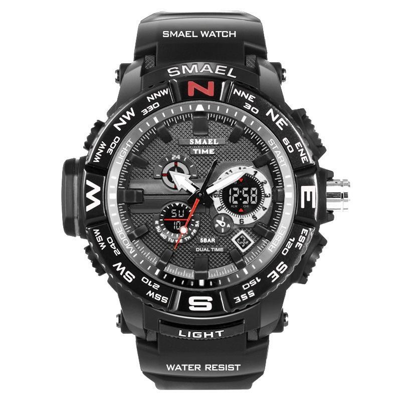 Mens Tactical Dual Display Quartz Sport Watch
