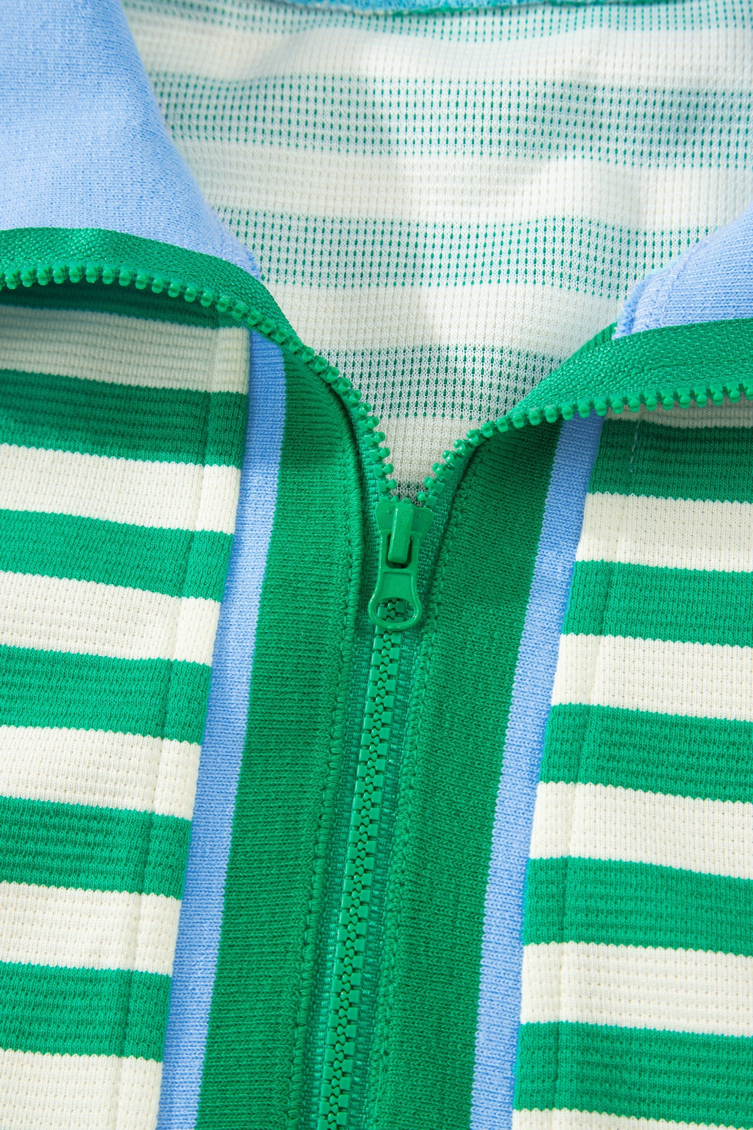 Striped Sleeveless Quarter Zip Knit Skort Set - Women's 2pcs Set