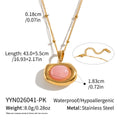 Natural Stone High-end Necklace With An 18K Gold Pendant