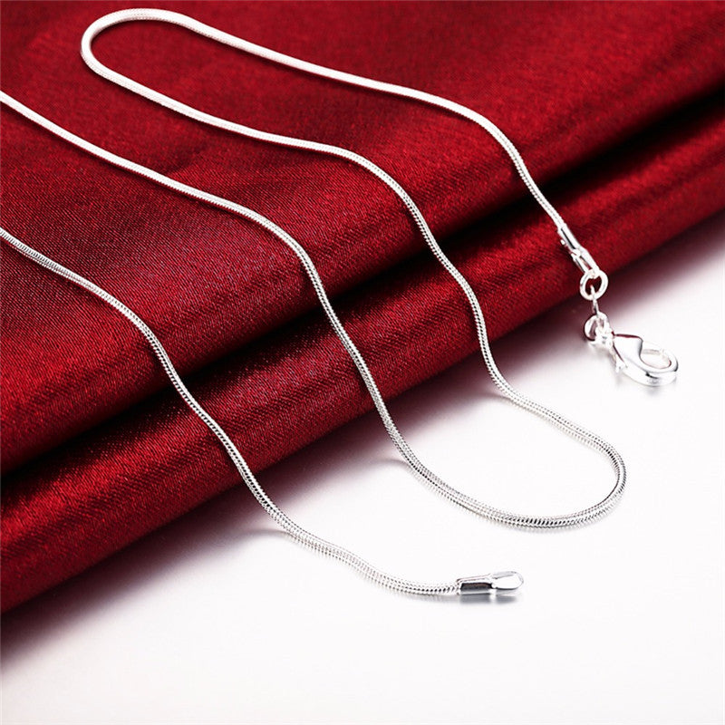 European And American Alloy Necklace Silver Plated