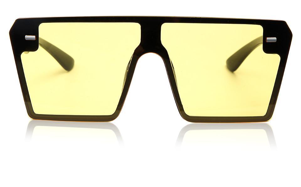 Oversized Square Gradient Sunglasses with UV400 Protection